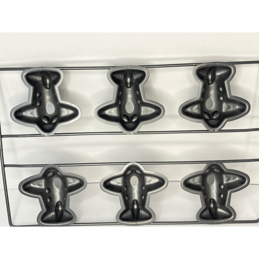 Airplane Shaped Baking Pan 6 Cavity Cake Mold Aviation Theme